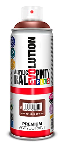 NOVASOL Pintura Acrílica Brillo PINTYPLUS Evolution Spray 520cc Marrón RAL 8012 Red Brown, Único, 300 g (Paquete de 1)