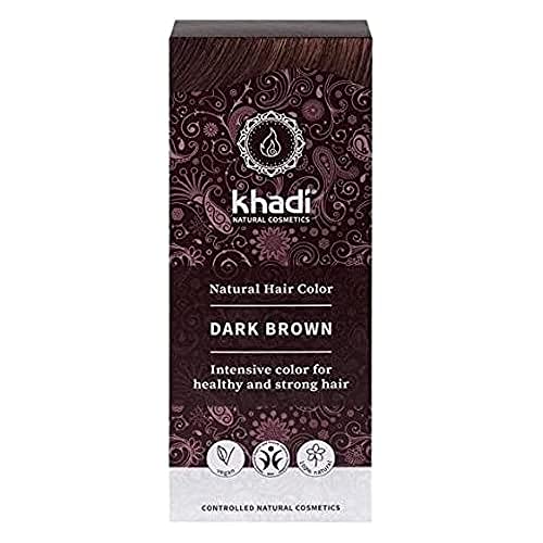 Tinte herbal castaño oscuro Khadi 500 g, 1 unidad