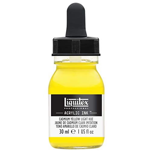 Liquitex Tinta Acrílica Ink Profesional Frasco 30 ml, Tono Amarillo de Cadmio Claro