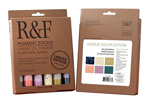 R&F Pinturas hechas a mano con pigmento de aceite, edición limitada, juego de 6 colores