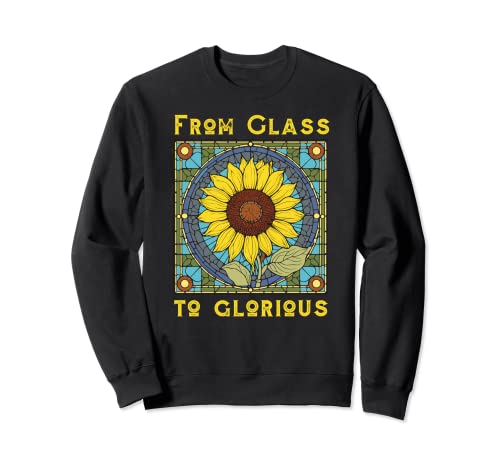 Vidrieras con diseño de girasol, colorido Sudadera