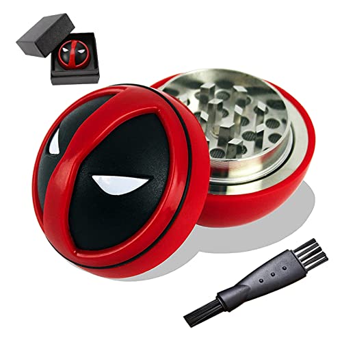 Grinder Especias， Grinder Metálico Araña Dibujos Animados，Consta de 3 Partes, con Cepillo de Limpieza，Para Especias, Hierbas, Especias, Polen, Café,El Molinillo Esencial para Hombres y el Hogar