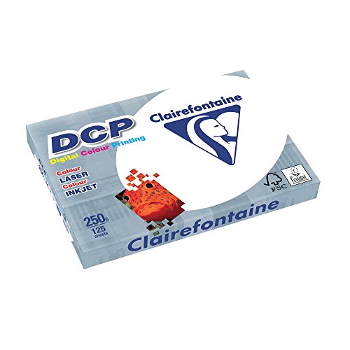 Clairefontaine 1857P - Pack de hojas, Blanco, A4, 125 hojas, 250 g/m2