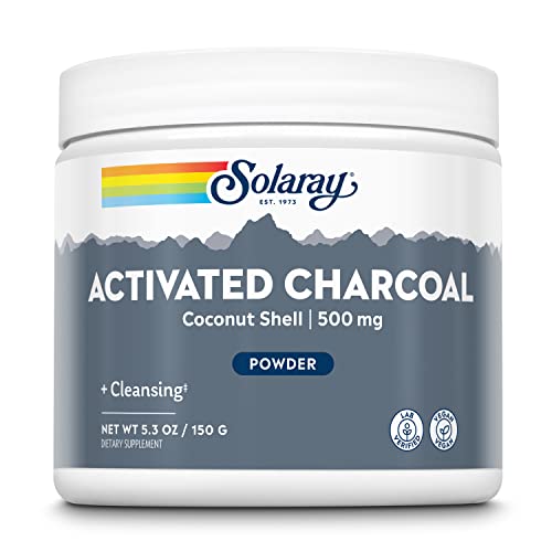Solaray Activated Coconut Charcoal Powder| Carbón Activado | Polvo | 150 Grams