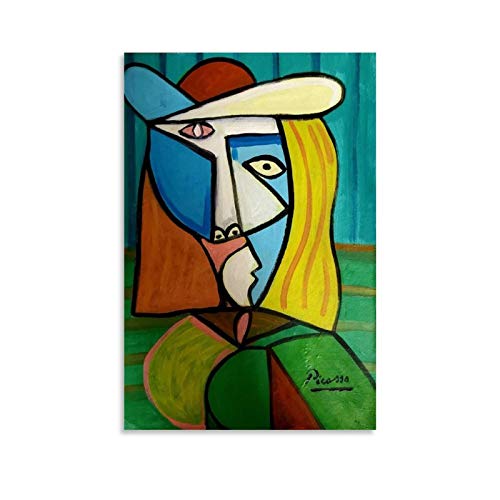 Pablo Picasso - Lienzo decorativo para pared, diseño de cubismo y cuadros modernos, 60 x 90 cm