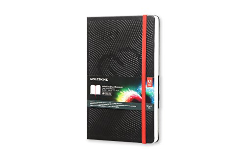 Moleskine Smart Notebook, Cuaderno Digital con Páginas Blancas Conectadas a la App Creative Cloud Connected, Tapa Dura, Tamaño Grande 13 x 21 cm, Negro, 600 Páginas