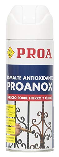 PROA ESMALTE PROANOX DIRECTO SOBRE ÓXIDO EN SPRAY. SATINADO. Verde inglés Ral 6009. 400 ML Esmalte antioxidante para metales sin necesidad de imprimación. Exterior e interior.