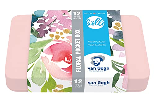 Van Gogh - Caja de acuarelas de bolsillo (12 colores, 10 colores básicos y 2 metalizados)