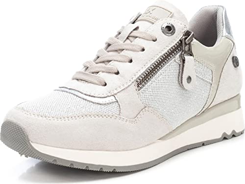 XTI - Zapatilla Cierre de Cremallera para Mujer, Color: Blanco, Talla: 40