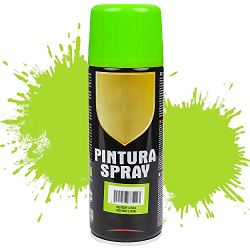 Etrexonline Pintura Spray Multicolor Profesional 400ml Adecuado Metal Madera y Plástico - Color Verde Lima (Paquete de 1)