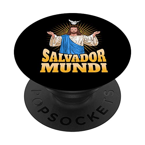 JESUS CHRIST SALVADOR MUNDI. JESÚS SALVA. Jo amo Jesucristo! PopSockets PopGrip Intercambiable