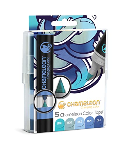 Chameleon Art Products - 5 Color Tops; Puntas de mezcla Chameleon; Tonos Azules