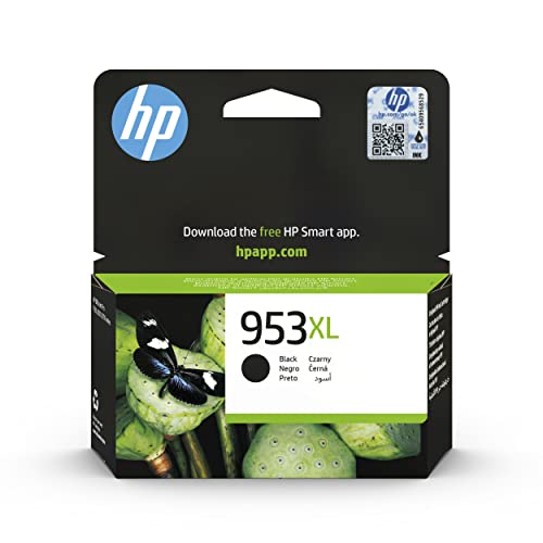 HP 953XL L0S70AE, Negro, Cartucho de Tinta de Alta Capacidad Original, Compatible con impresoras de inyección de tinta HP OfficeJet Pro 7720, 7730, 7740; OfficeJet Pro Series 8000