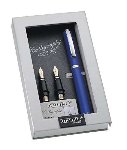 Online Schreibgeräte 36653 - Set plumas de caligrafía, color azul