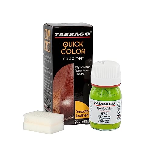 Tarrago | Quick Color 25 ml | Tinte Reparador para Cuero (Verde Manzana 674)