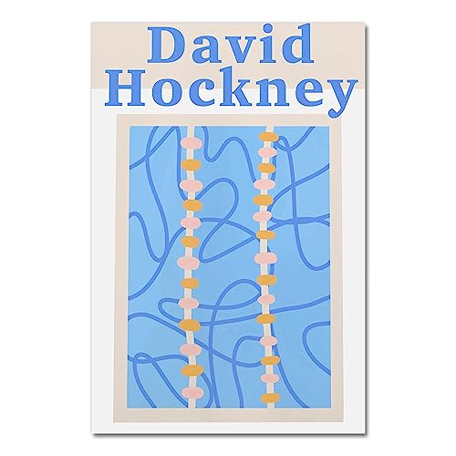 KNOBCO Famosos David Hockney Carteles E Impresiones Obras de Arte Abstracto Lienzo Pintura Pared Moderna Cuadros Para Habitación Home Gallery Decoración 50x70cmx1 Sin marco