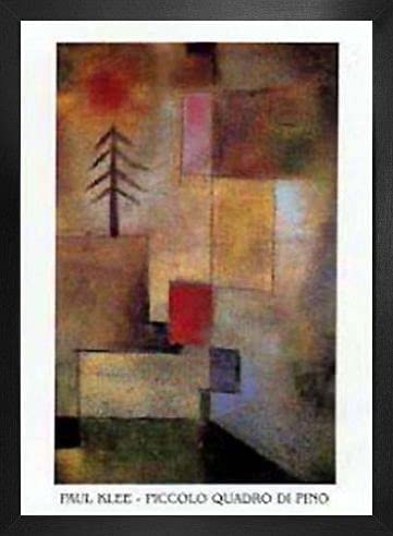 1art1 Paul Klee Póster Impresión Artística con Marco (Madera DM) - Pequeño Abeto, 1922 (70 x 50cm)