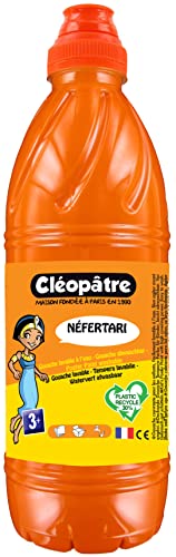 Cleopatre - PGBB1-15 - Pintura Guache Nefertari BaBy - Frasco de 1 litro - Naranjado