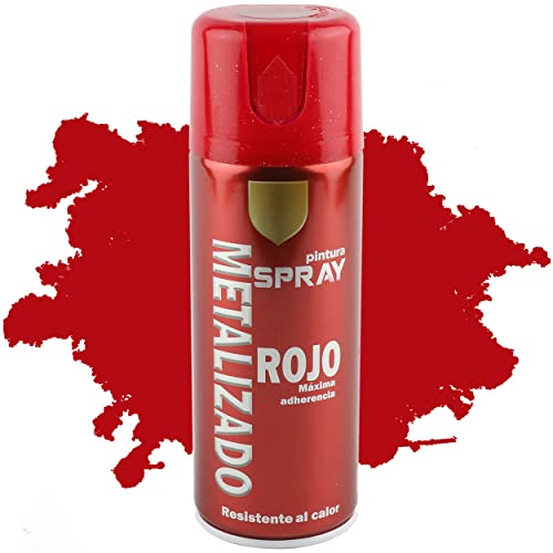 H HANSEL HOME Pintura Spray Rojo Metalizado 400 Ml