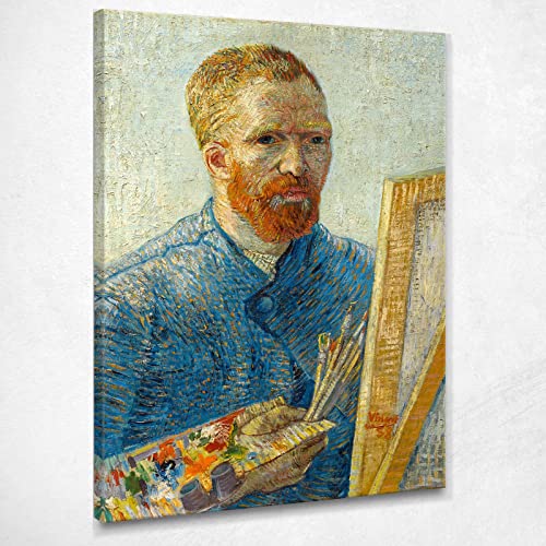 CheQuadro! Autorretrato De Van Gogh Como Artista Van Gogh Vincent impresión sobre lienzo vvg40, 170x120 cm