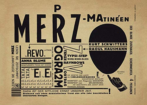 Póster vintage de Dada Merz-Matineen Dada, Alemania, 1923, El Lissitzky, Reproducción de 200 g/m², A3