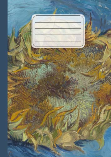 Quaderno a righe: Vincent Van Gogh, Girasole | Lined Notebook elementari, medie, superiori, università | Righe senza margine | 110 pagine | Formato A4