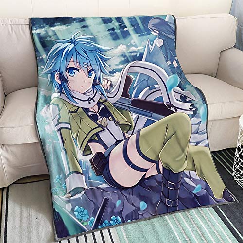 QTRT Sword Art Online - Asada Shino Primer Plano Imagen 3D Impreso Manta Anime Personajes de Dibujos Animados de la Felpa Suave Franela edredón de la Manta Anime Otaku Aficionados Regalo de Cama