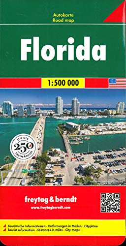 Florida, mapa de carreteras. Escala 1:500.000. Freytag & Berndt.: Wegenkaart 1:500 000 (Auto karte)