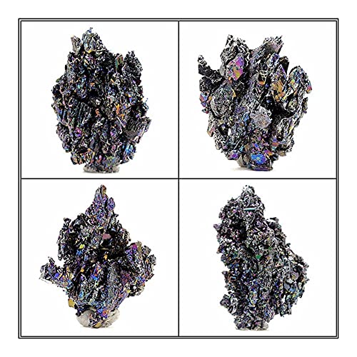 KAUG Cristal Afortunado Rainbow Carborundum Silicon Carbide Mineral Crystal Specimenreiki (Size : 300-350g)