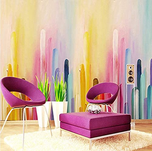 XHXI Mural de decoración de pared con degradado de color pintado a mano para sala de estar, dormitorio, habitación de ni 3D papel Pintado de pared tapiz Decoración dormitorio Fotomural-250cm×170cm
