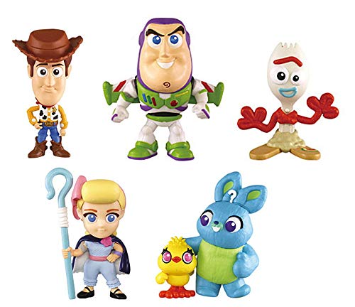TOMY Toy Story 4 Set 6 Figuras Colección 6-8cm Buzz Woody Forky Bo Peep Ducky e Bunny Gashapon Japan