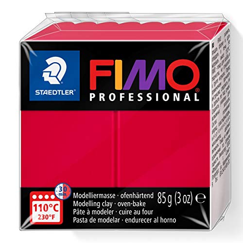 FIMO 8004-29 ST Pasta de modelar, Arcilla, Rojo, 85G, 85