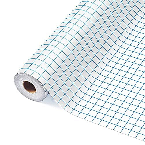 ImnBest Lámina de Transferencia Pra Vinilo – 30,5 cm x 500 cm (12 pulgadas x 16,4 pies) (Rejilla azul)