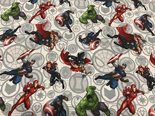 telas de algodon, telas por metros, tela de SUPERHEROES, telas de marvel, 1 mts x 140 cms