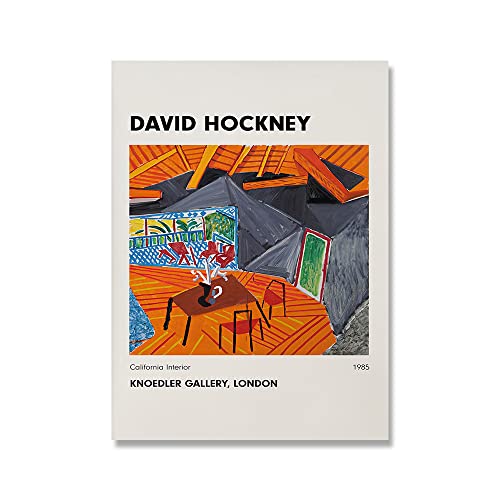 Pósteres de David Hockney, pinturas en lienzo de David Hockney, arte de pared moderno, impresiones de David Hockney para obras de arte abstractas, imágenes, decoración del hogar, 40x60cm, sin marco