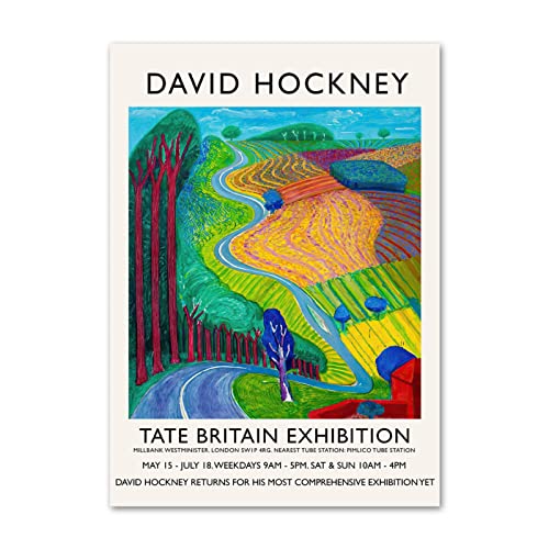 GFMODE David Hockney Posters David Hockney Lienzo Arte de la Pared Pintura Abstracta David Hockney Impresiones para Sala de Estar Decoración para el hogar Imagen 50x70cmx1 Sin Marco