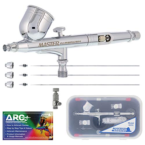 Master Airbrush G233 Aerógrafo multiusos de precisión, con alimentación por gravedad