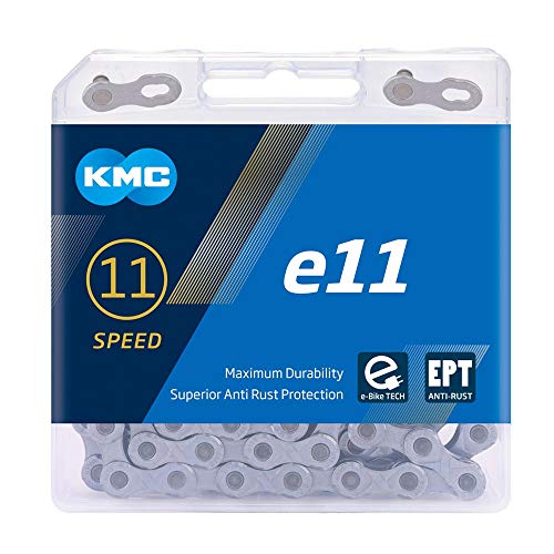 KMC e11 EPT Cadena para Bicicleta eléctrica, Unisex, Argento Scuro, 136 Link