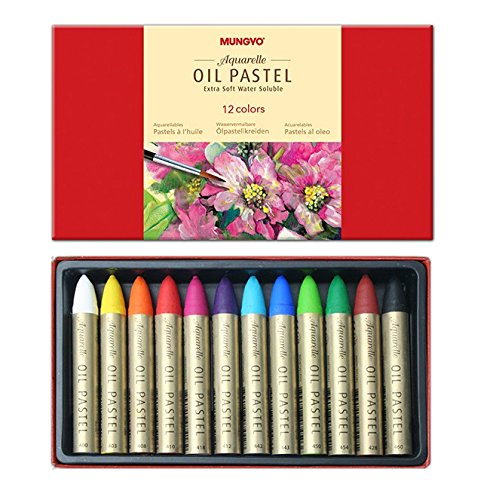 Mungyo Extra Soft Water Soluble Oil Pastels Set of 12 - Assorted Colors