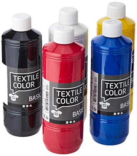Color textil, colores primarios, 5 x 500 ml