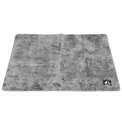 Socobeta Felpudo Home Essentials, Fibra de Poliéster Y Algodón, Alfombrilla Antideslizante Resistente Al Desgaste para Baño, Pasillo, Sala de Estar(Pastel Terciopelo-Gris, Los 80 * 120cm)