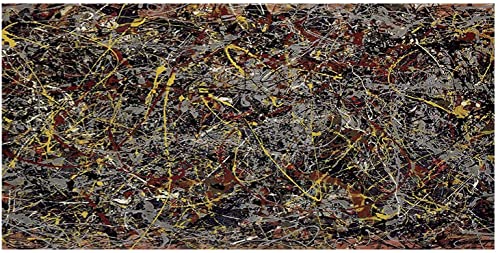 LLYSJ Cuadro de Pared 70x140 cm sin Marco Jackson Pollock réplica Famosa Lienzo Abstracto Pintura Carteles e Impresiones Arte de Pared Imagen decoración del hogar