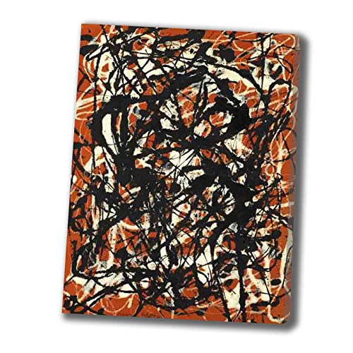Jackson Pollock(Free Form) Impreso en Lienzo Bastidor Cuadros Lienzos Decorativos Lienzo Decorativo Para Tu Salón o Dormitorio Listo Para Colgar(85x110cm(32.5x42.5in,Enmarcado)
