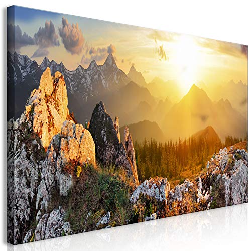 murando Cuadro Mega XXXL Campo montanas 200x100 cm Cuadro en Lienzo en Tamano XXL Grande Gigante Imagen Para Montar por uno Mismo Decoración De Pared Impresión DIY Naturaleza c-B-0056-ak-e