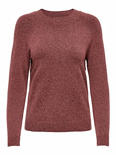 Only Onlrica Life L/S Jersey Knt Noos Suéter, Rojo Mineral, S para Mujer