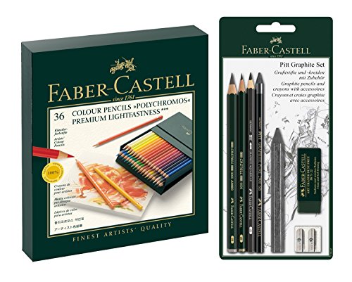 Faber-Castell 110092 – Lápices de colores Set de 36 Polychromos Atelier Box