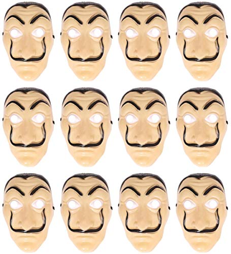 Disfraz de Salvador Dali Mask, accesorio de disfraz de Heist (12 unidades)