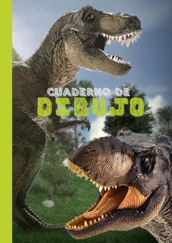 Cuaderno de dibujo niños , A4 - Dinosaurio: Bloc de dibujo niños