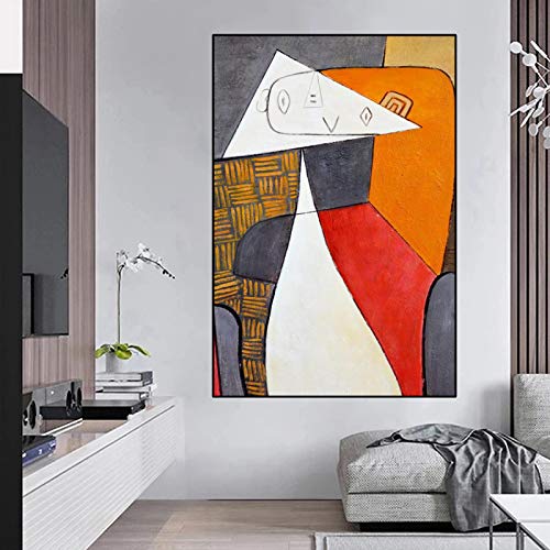 Pinturas abstractas famosas de Picasso sobre lienzo, reproducciones de obras de arte, carteles e impresiones modernos, murales, decoración del hogar 30x40cm (12x16 in) Marco negro