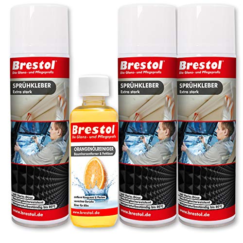 BRESTOL - Pegamento en spray (3 x 500 ml, extrafuerte, 1 x 300 ml)